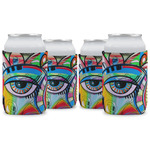 Abstract Eye Painting Can Cooler (12 oz) - Set of 4