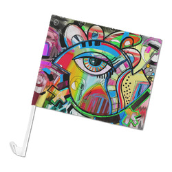 Abstract Eye Painting Car Flag