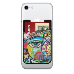 Abstract Eye Painting 2-in-1 Cell Phone Credit Card Holder & Screen Cleaner