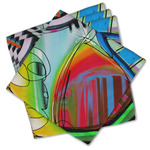 Abstract Eye Painting Cloth Cocktail Napkins - Set of 4