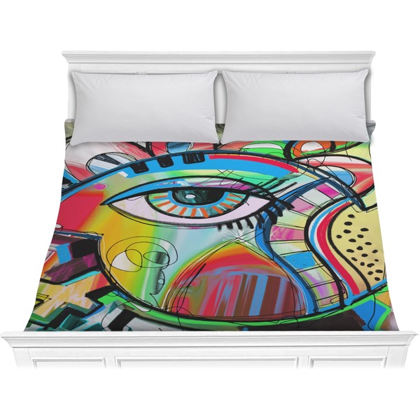 Custom Abstract Eye Painting Comforter - King