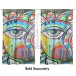 Abstract Eye Painting Curtain Panel - Custom Size