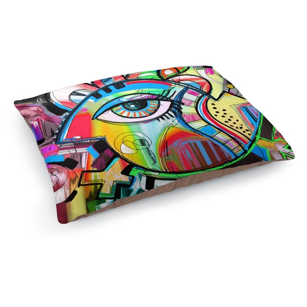 Custom Abstract Eye Painting Dog Bed - Medium