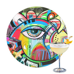 Abstract Eye Painting Printed Drink Topper - 3.25"