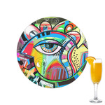 Abstract Eye Painting Printed Drink Topper - 2.15"