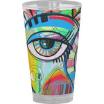 Abstract Eye Painting Pint Glass - Full Color