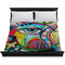 Abstract Eye Painting Duvet Cover - King - On Bed - No Prop