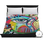 Abstract Eye Painting Duvet Cover - King