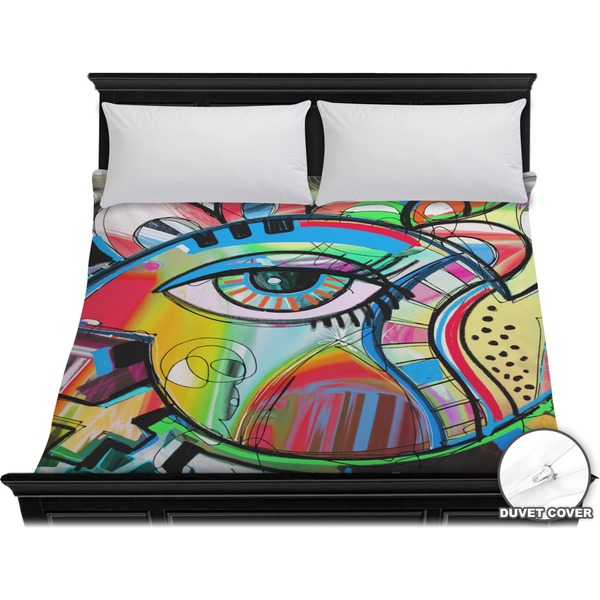 Custom Abstract Eye Painting Duvet Cover - King