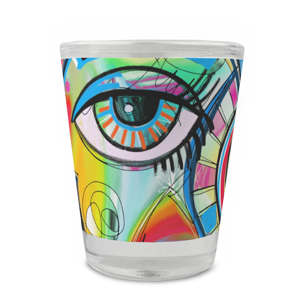 Custom Abstract Eye Painting Glass Shot Glass - 1.5 oz - Single