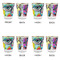 Abstract Eye Painting Glass Shot Glass - with gold rim - Set of 4 - APPROVAL