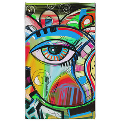 Abstract Eye Painting Golf Towel - Poly-Cotton Blend