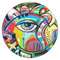 Abstract Eye Painting Icing Circle - Large - Single