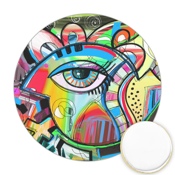 Custom Abstract Eye Painting Printed Cookie Topper - 2.5"