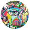 Abstract Eye Painting Icing Circle - Medium - Single