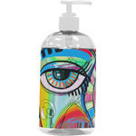 Abstract Eye Painting Plastic Soap / Lotion Dispenser (16 oz - Large - White)