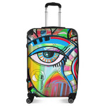 Abstract Eye Painting Suitcase - 24" Medium - Checked