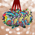 Abstract Eye Painting Metal Ornaments - Double Sided