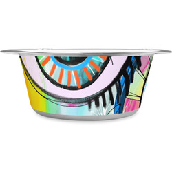 Abstract Eye Painting Stainless Steel Dog Bowl - Small