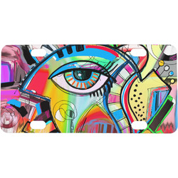 Abstract Eye Painting Mini / Bicycle License Plate (4 Holes)