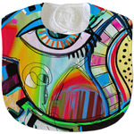 Abstract Eye Painting Velour Baby Bib