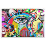 Abstract Eye Painting Disposable Paper Placemats