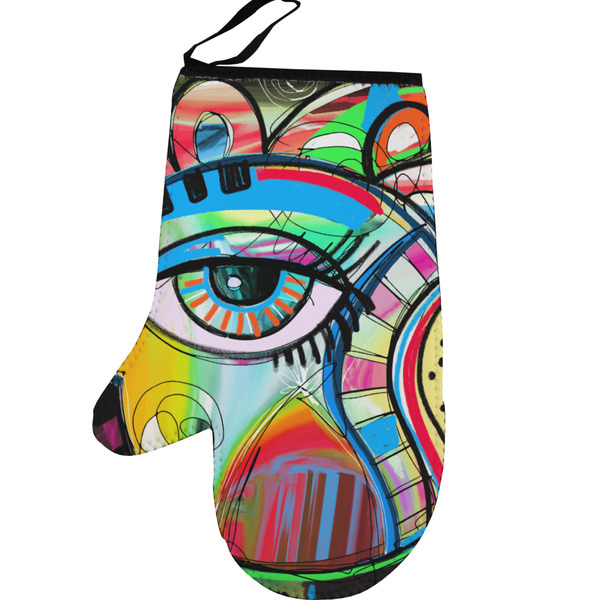 Custom Abstract Eye Painting Left Oven Mitt