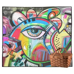 Abstract Eye Painting Outdoor Picnic Blanket
