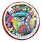 Abstract Eye Painting Printed Icing Circle - Large - On Cookie