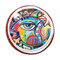 Abstract Eye Painting Printed Icing Circle - Medium - On Cookie