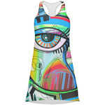 Abstract Eye Painting Racerback Dress - 2X Large