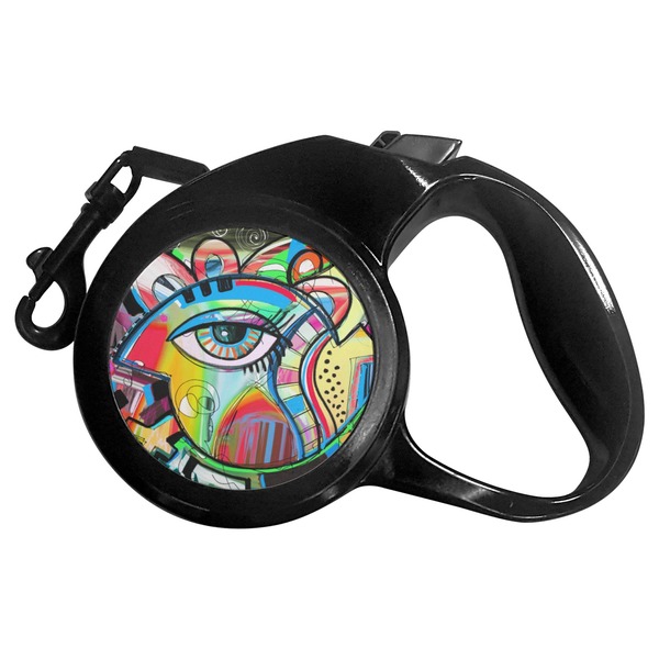 Custom Abstract Eye Painting Retractable Dog Leash - Small