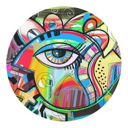 Abstract Eye Painting Round Decal - Medium