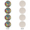 Abstract Eye Painting Round Linen Placemats - APPROVAL Set of 4 (single sided)