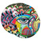 Abstract Eye Painting Round Paper Coaster - Main