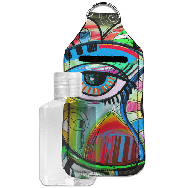 Custom Abstract Eye Painting Hand Sanitizer & Keychain Holder - Large