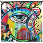 Abstract Eye Painting Shower Curtain - Custom Size