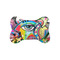 Abstract Eye Painting Small Bone Shaped Mat - Flat