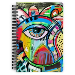 Abstract Eye Painting Spiral Notebook - 7x10