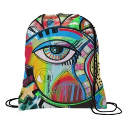 Abstract Eye Painting Drawstring Backpack - Small