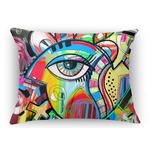 Abstract Eye Painting Rectangular Throw Pillow Case - 12"x18"