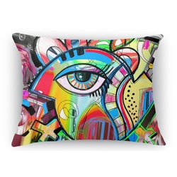 Abstract Eye Painting Rectangular Throw Pillow Case