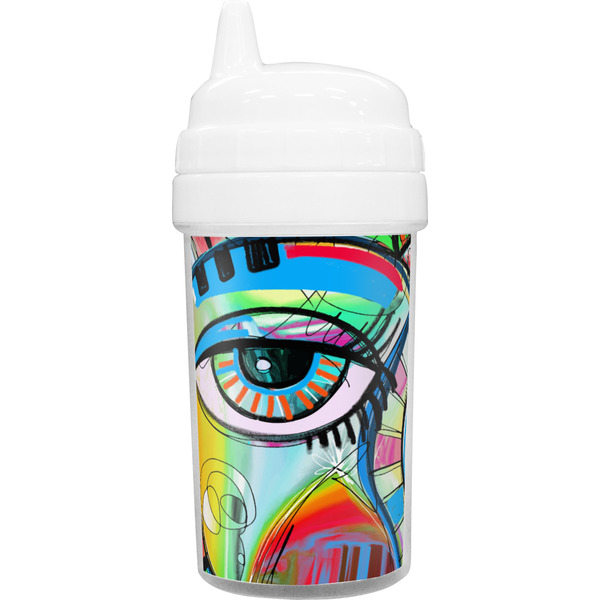 Custom Abstract Eye Painting Toddler Sippy Cup