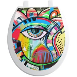 Abstract Eye Painting Toilet Seat Decal - Round