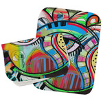 Abstract Eye Painting Burp Cloths - Fleece - Set of 2