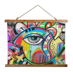 Abstract Eye Painting Wall Hanging Tapestry - Wide