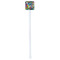 Abstract Eye Painting White Plastic Stir Stick - Single Sided - Square - Single Stick