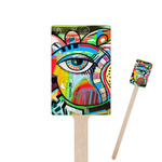 Abstract Eye Painting Rectangle Wooden Stir Sticks