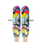 Abstract Eye Painting Wooden Food Pick - Paddle - Double Sided - Front & Back