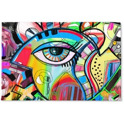 Abstract Eye Painting Woven Mat